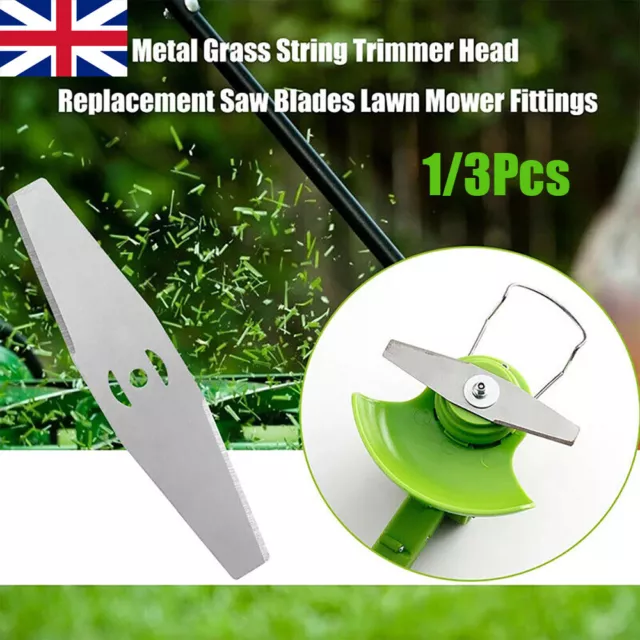 3x Metal Grass String Trimmer Head Replacement Saw Blades Lawn Mower Fittings 3