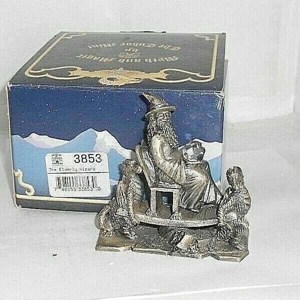 Myth and Magic - ELDERLY WIZARD - Tudor Mint - RARE WIZARD FIGURE - Box