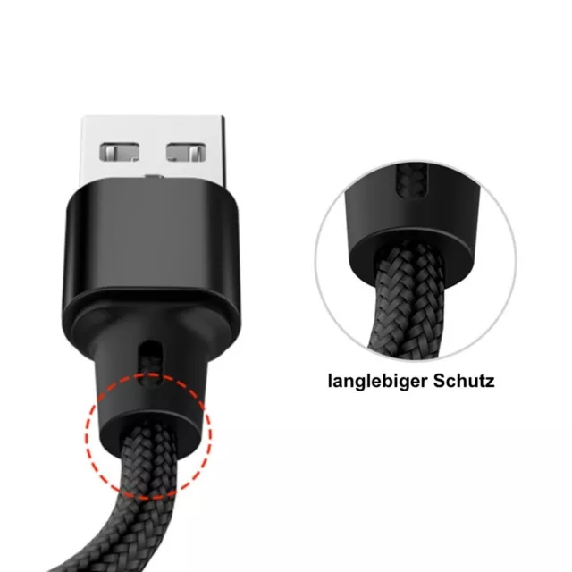 2x 3 in 1 Ladekabel USB C Kabel für Samsung fürApple Micro USB Lade Kabel NEU 2
