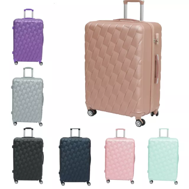 Suitcase Cabin Carry On Hand Luggage 4 Wheels Hard Shell Travel ABS Case Small