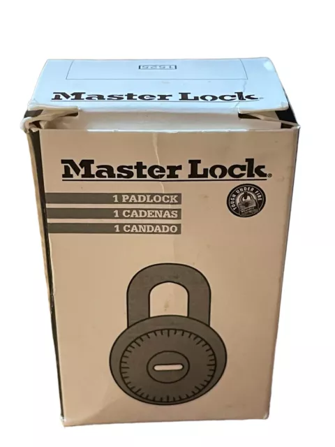 1 Master Lock 1525 Locker Padlock Combination Dial Key V30 New