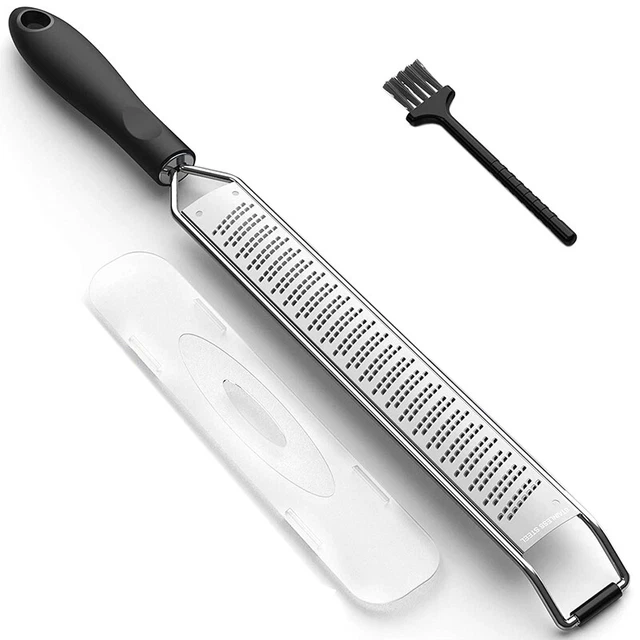 Rallador de queso y cáscara de limón - acero inoxidable - herramienta de cocina, nuez moscada, chocT5U1