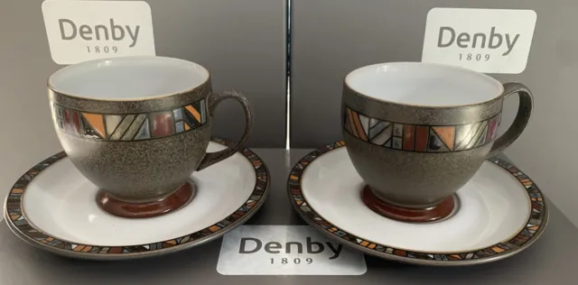 2 Denby Marrakesh tea cups and saucers1st quality