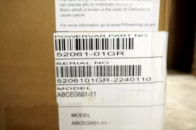 Powervar Ametek ABCEG601-11 Power Supply UPS Battery Backup L4819 NEW Ships Free