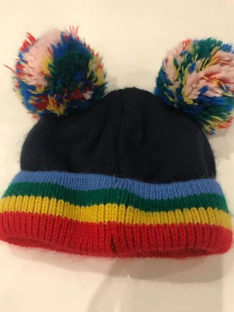 next girls double pom pom wooley hat age 5-6 years