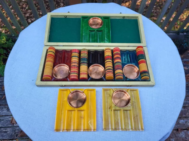 Bakelite Poker Chips & Trays