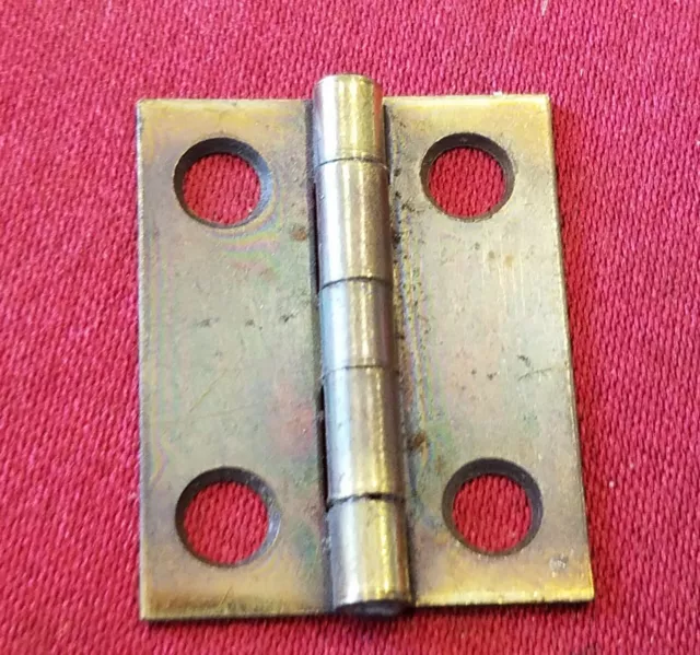 Antique Stanley Copper Flash Japanned Butt Hinge Steel Vintage Small ~ NOS - bk
