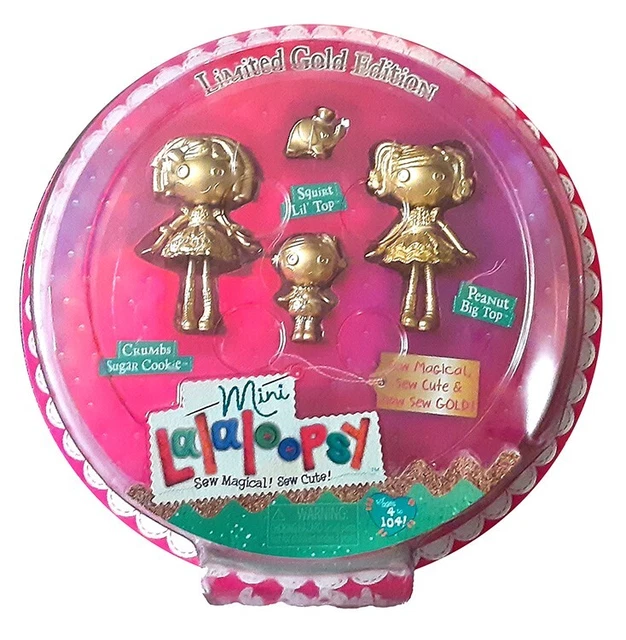 Mini Lalaloopsy-Limited Gold Edition-3 doll set-New in Package.