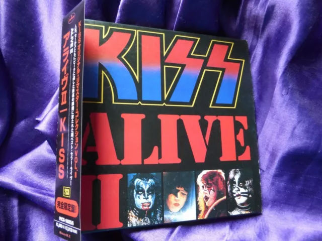 KISS  Alive II 2 CD Japan cardboard with OBI Remastered 1997 pochette carton