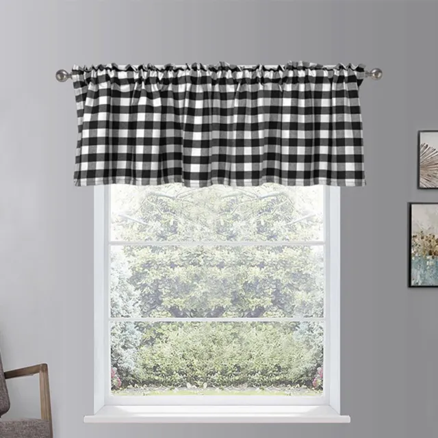 Curtain Valance Vintage Quick Drying Noise Reduction Pocket Curtain Polyester