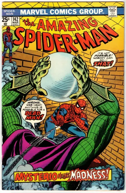 Amazing Spider-Man #142 (1975)-1St Cameo Gwen Stacy Clone-2Nd New Mysterio- Fine
