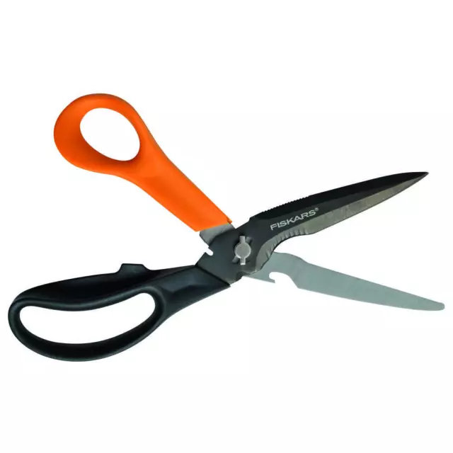 Fiskars Cuts+More Mehrzweckschere Küchenschere Küchenhelfer Edelstahl 23 cm