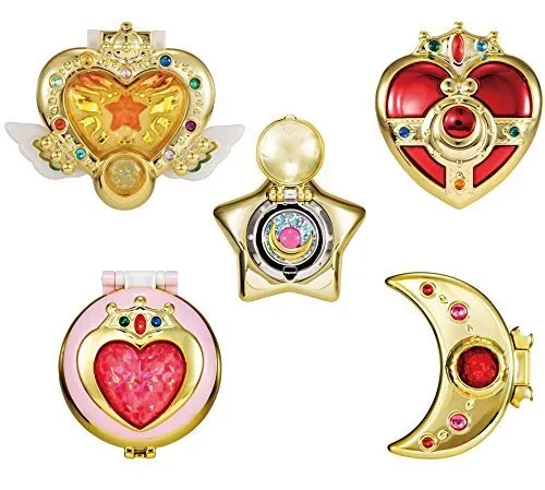 Sailor Moon Transformation Compact Mirror 2 All 5 Style Set Bandai Toy Anime