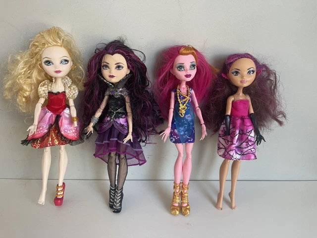 Lot of 3 ever after high dolls + 1 Monster high, Apple white, Raven Queen, etc.