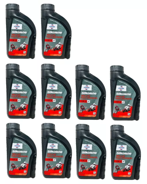 FUCHS SILKOLENE PRO 4 10W-30 10L Motoröl 4T API SM SN JASO MA2 Motorrad