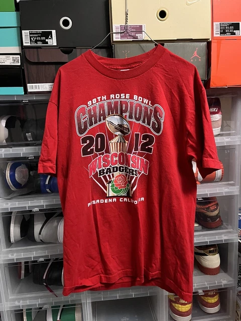 Wisconsin Badgers 2012 Rose Bowl Shirt Red Size Large