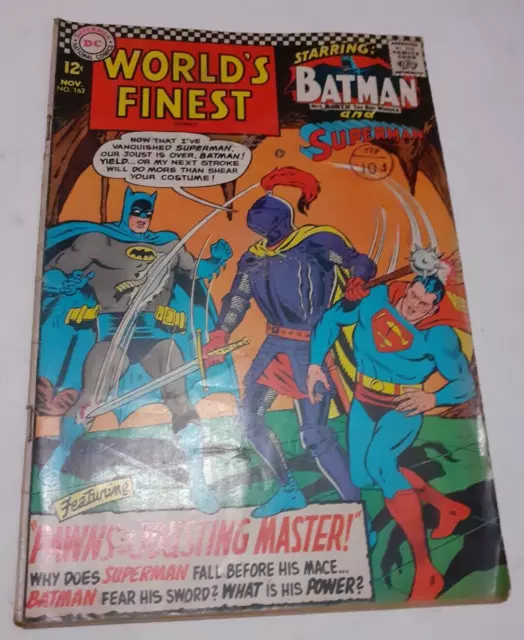 Worlds Finest Comic with Batman Superman Robin the Boy Wonder No. 162 Nov 1966