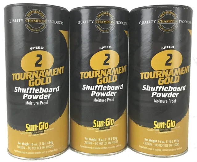 Sun-Glo Shuffleboard Powder Wax 3 Pack #2 Speed