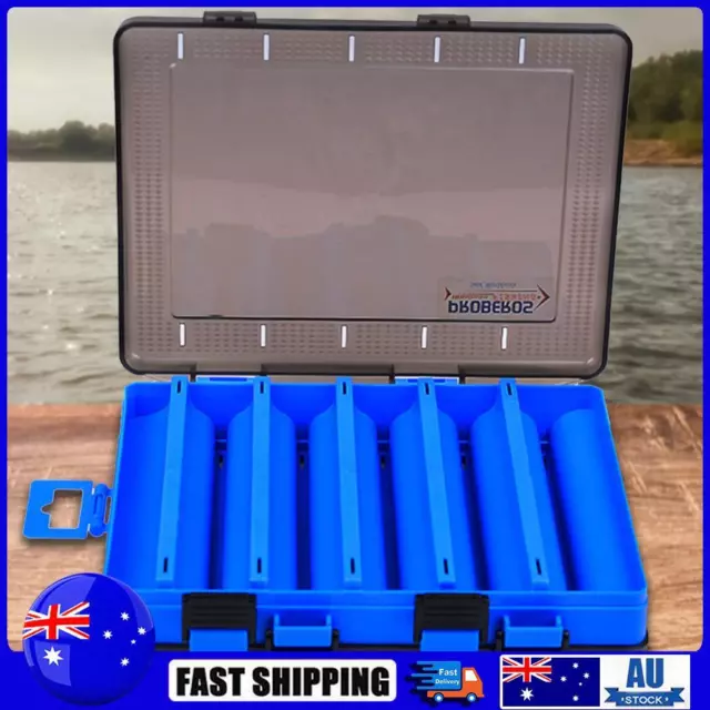 Double Layer Fish Lure Tackle Boxes Portable Case for Fishing Supplies (Blue)