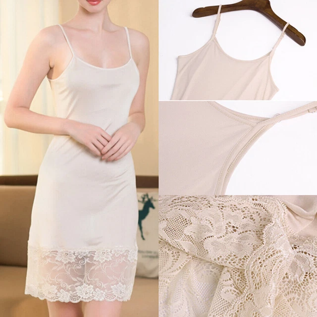 Camicia da notte pigiama pizzo imbracatura abito donna sottoveste biancheria da notte seta di gelso &