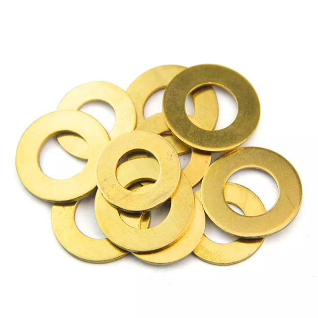 M2 M2.5 M3 M4 M5 M6 M8 M10 M12 M16 M18 M20 M24 Metric DIN125 Flat Washer Brass