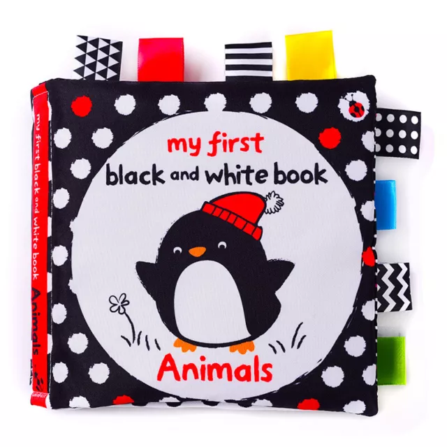 Black And White High Contrast Sensory Baby Toys Baby Soft Book For Early Edu