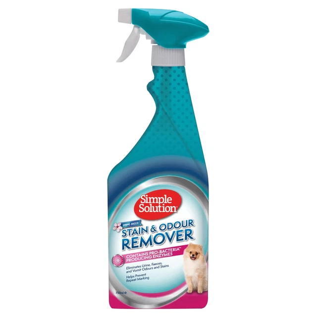 Simple Solution Garrapatas- Y Eliminador Olor Con Olor Primavera 750ML, Nuevo