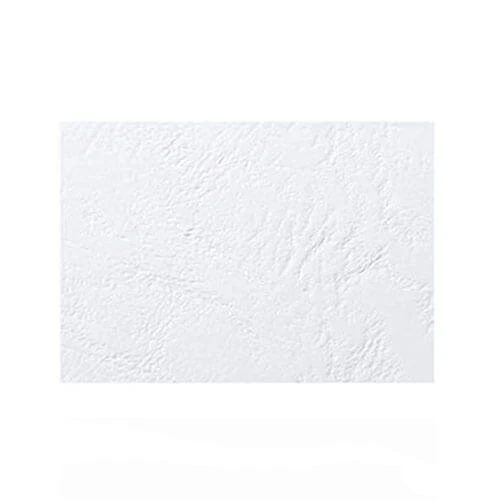 WHITE Gbc Ibico Binding Covers Leathergrain Imitation Leather 300gsm A4 100Pk
