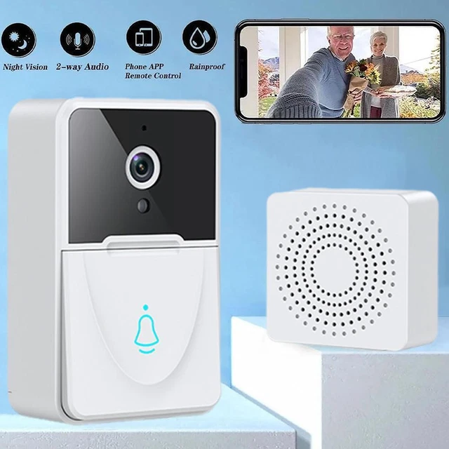 Smart Wireless WiFi Video Doorbell Phone Camera Door Intercom Bell Security L0I5