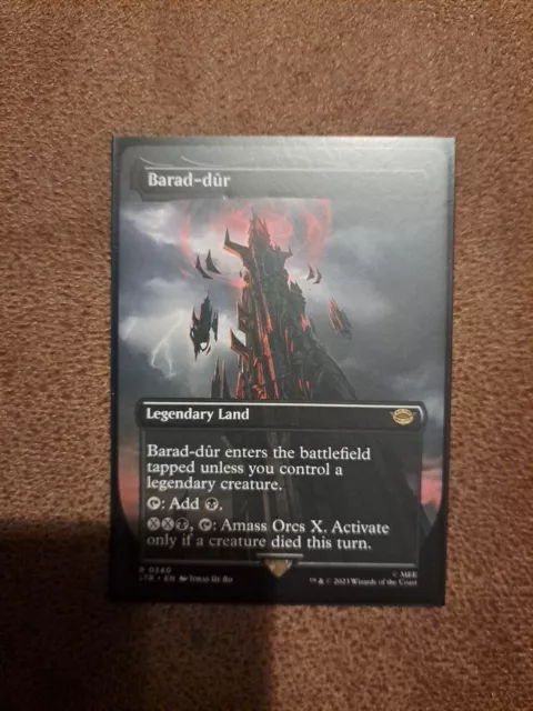 MTG ~ Barad-dur ~ Extended/Full Art ~ Lord Of The Rings ~ Rare 0340