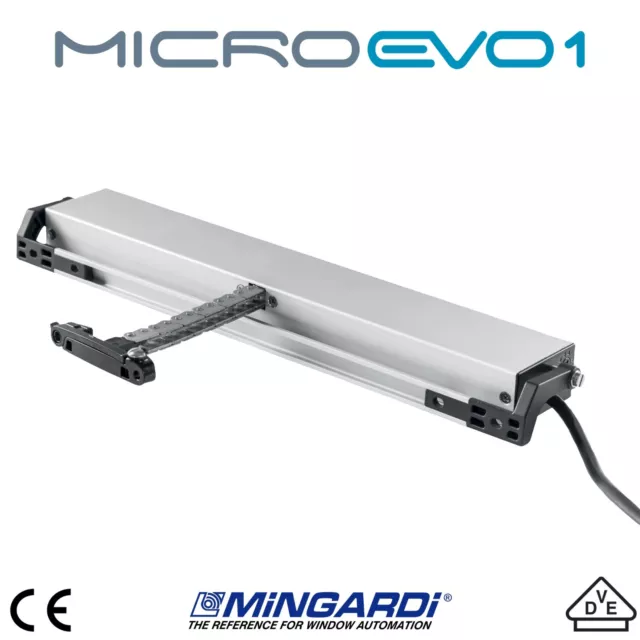 Mingardi Micro Evo 1 Plata Actuador De Cadena Para Ventanas Basculantes!