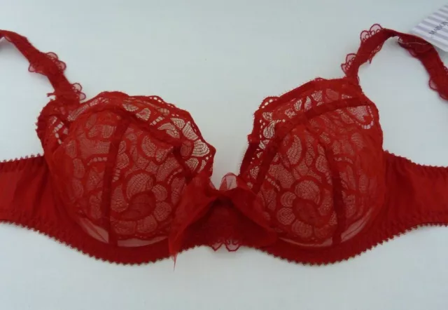 MAISON LEJABY Theodora soutien gorge rouge non rembourré lingerie neuf G71331 3