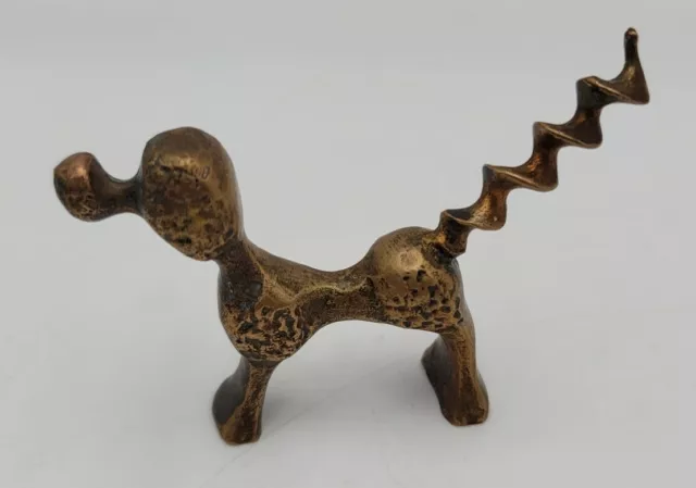 Mid-century HAKULI Brass Barware POODLE CORKSCREW