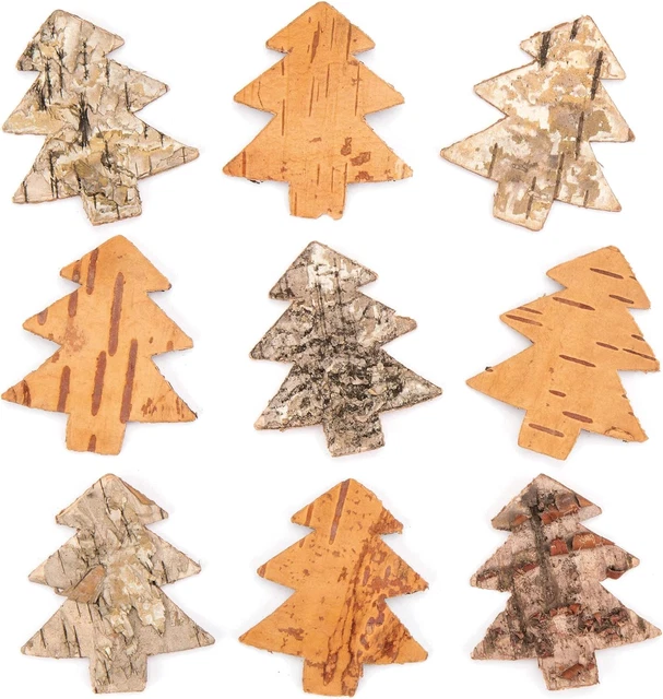 AV886 Bark Trees Perfect for Christmas Card Craft (Pack of 30), Assorted