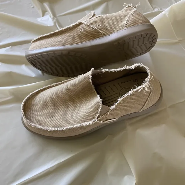 CROCS MEN'S SANTA Cruz Loafer Slip On 10128-261 Shoes Canvas Sand Size ...