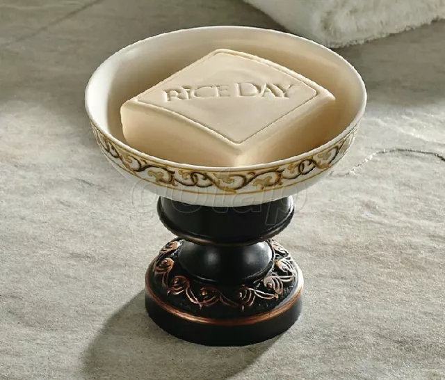 Bathroom Accessory Deck Mounted Oil Rubbed Bronze Soap Ceramic Dish Holder