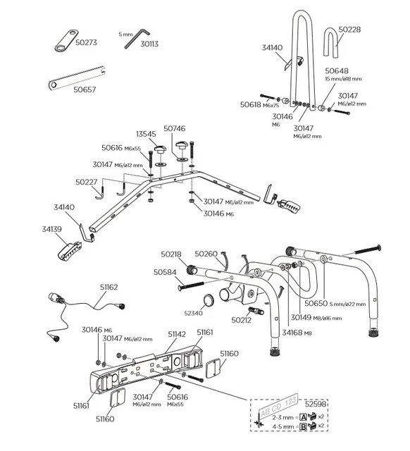 Thule 9502 / 9503 RideOn Towbar Mounted Cycle Carrier Spare Parts Multi-Listing