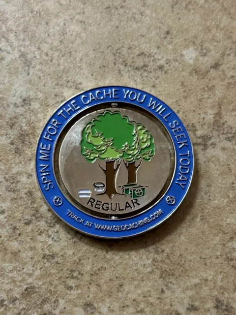 The Cache You Seek Geocoin Unactivated Trackable Hard To Find Spins Geocaching