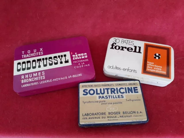 anciennes boîtes De Médicaments Metal  pharmacie