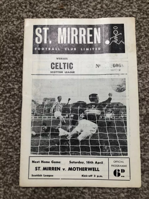 ST MIRREN V CELTIC 1965-66 Scottish League