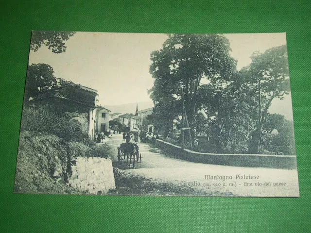 Cartolina Montagna Pistoiese - Cireglio - Una via del paese 1920 ca