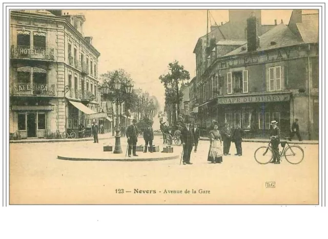 58.Nevers.avenue De La Gare.cafe Du Berry.hotel De La Paix