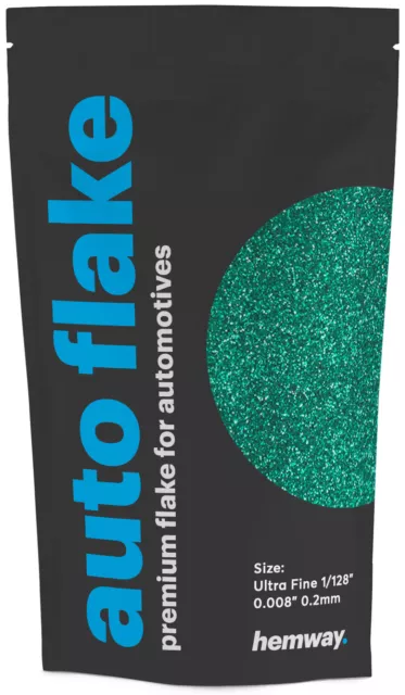 Hemway Turquoise Metal Flake Auto Car Bike Glitter Paint 0.008" 200 micron 50g