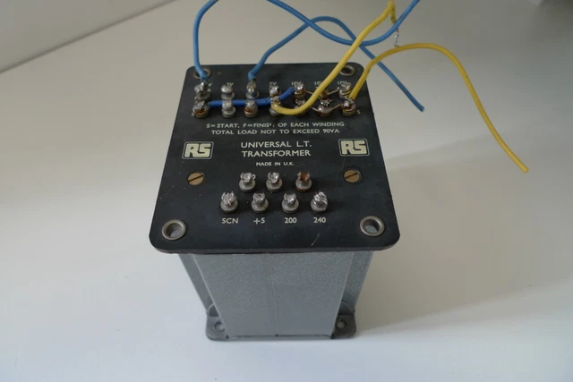TRANSFORMER GW4RWR UNIVERSAL L.T. Transformer 90VA Radio Spares 1V 2V ...