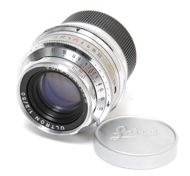 Lente Voigtlander Ultron 2/50 mm con adaptador a Leica M