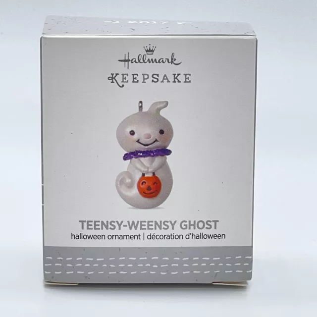 2017 Hallmark Teensy-Weensy Ghost Miniature Keepsake Ornament Halloween NIB