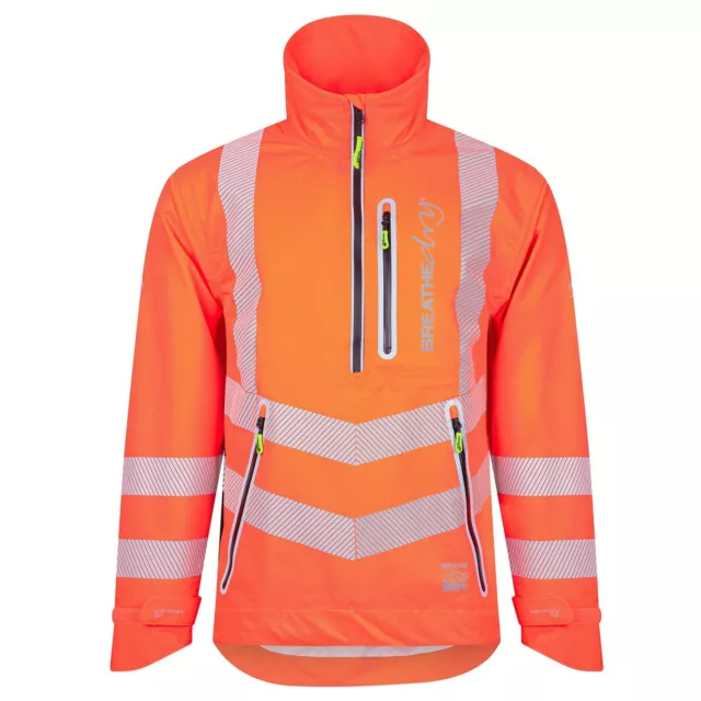Arbortec Breathedry Waterproof Smock - HV Orange Aborist Clothing