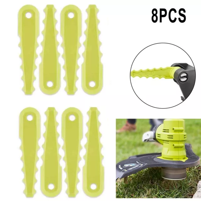 Replacement Fixed Blades/For 2-In-1 String Head (8-Pack) Serrated For-Ryobi