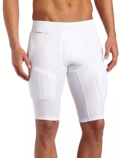 Men’s Adidas TechFit CLIMALITE 3-Pad Padded White Compression Shorts Size  XL NWT