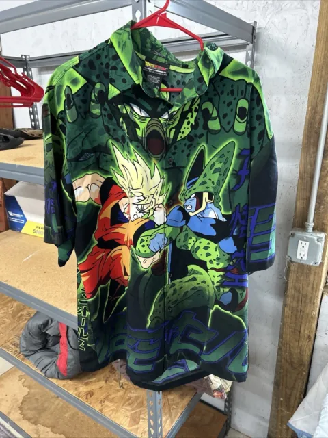 Dragon Ball Z Gohan & Cell All Over Print Sublimation Sweatshirt Size L EUC